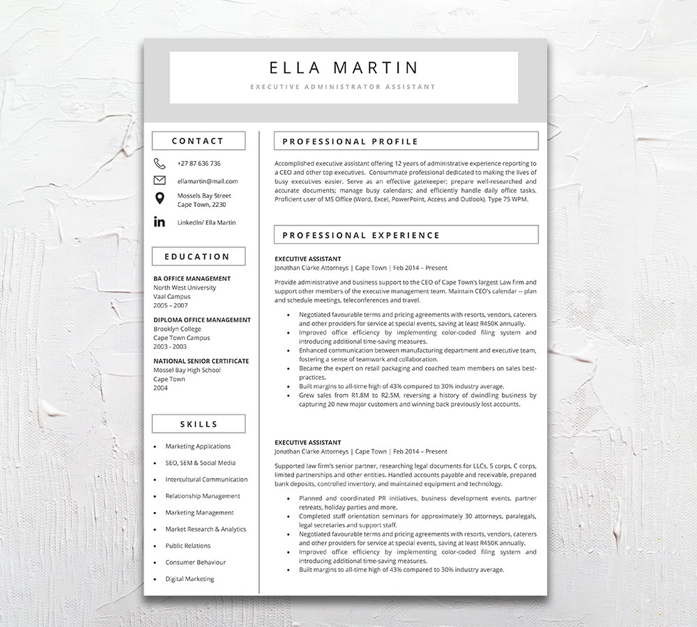 Student Cycle Resume CV Design South Africa