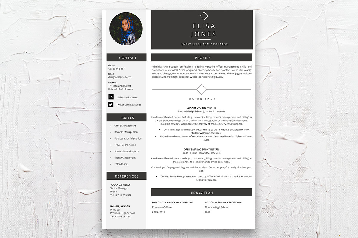 Student Cycle Resume CV Design South Africa