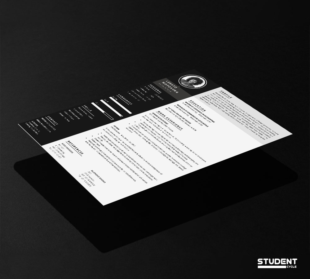 Accountant CV Design Preview 2 - Student Cycle