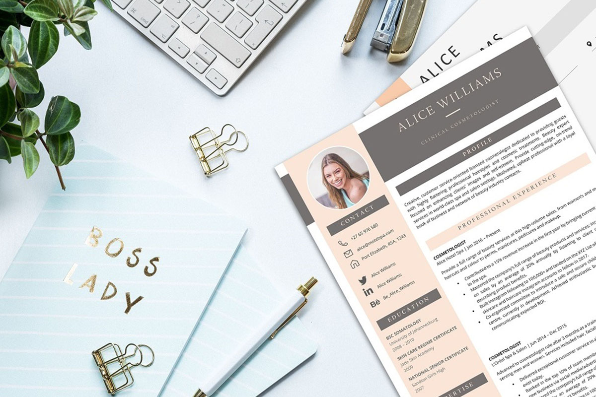 Cosmetologist CV Design Preview 4 - Student Cycle