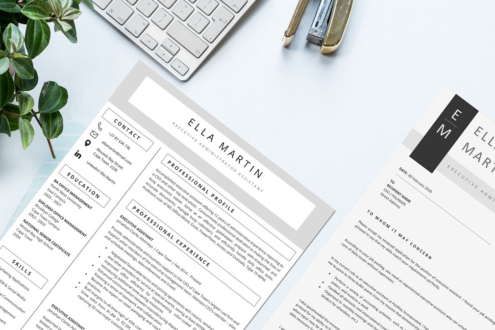 Executive Admin CV Design Preview 4 - Student Cycle