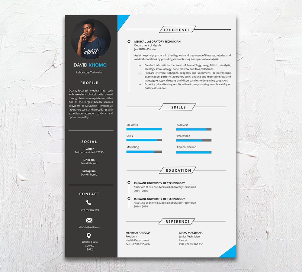 Lab Technician - Student Cycle Resume Template